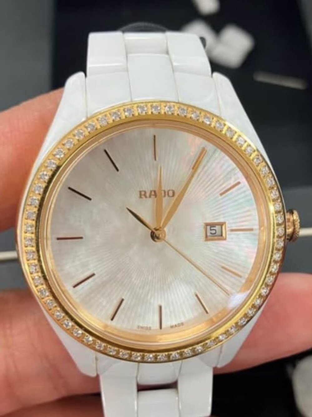 BEAUTIFUL!!! RADO HyperChrome Diamonds White Ceramic Watch